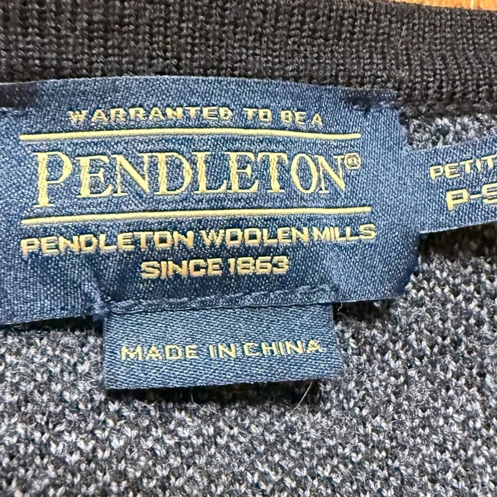 Pendleton | 100% Merino Wool Open Front Plaid Cardigan | Sz PS